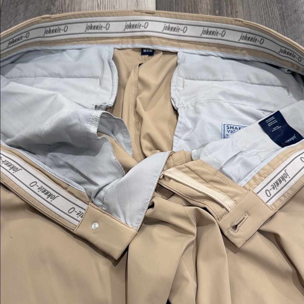 Johnnie-O Momentum Stretch Knit Performance Pant Tan Khaki Pants